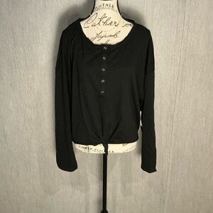 Giani Bini Black Long Sleeve Top Size XXL